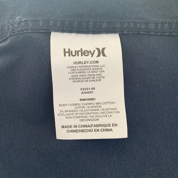 Hurley Pelican Festive Button Down Collared Shirt Men 2XL XXL - Picture 7 of 8